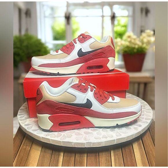 Nike Air Max 90 LTR Leather Sneakers in Limited  “Red Clay”  New In Box - Picture 10 of 13